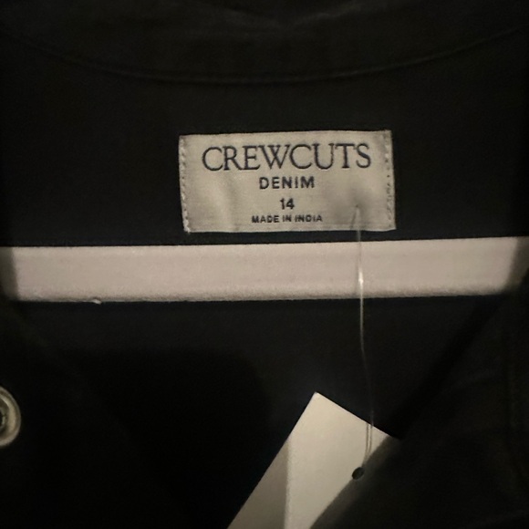 NWT Crewcuts Girl Denim Black Dress 14 - Picture 3 of 4